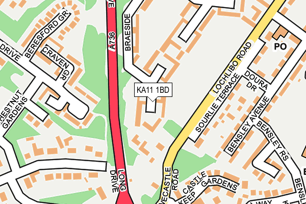 KA11 1BD map - OS OpenMap – Local (Ordnance Survey)