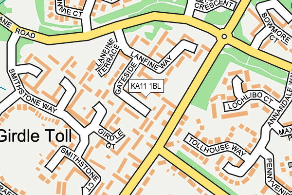 KA11 1BL map - OS OpenMap – Local (Ordnance Survey)