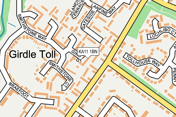 KA11 1BN map - OS OpenMap – Local (Ordnance Survey)