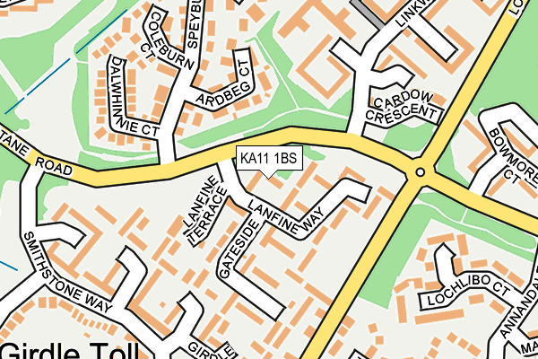 KA11 1BS map - OS OpenMap – Local (Ordnance Survey)