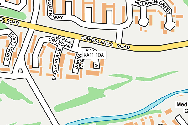 KA11 1DA map - OS OpenMap – Local (Ordnance Survey)