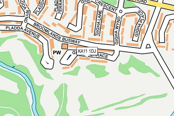 KA11 1DJ map - OS OpenMap – Local (Ordnance Survey)