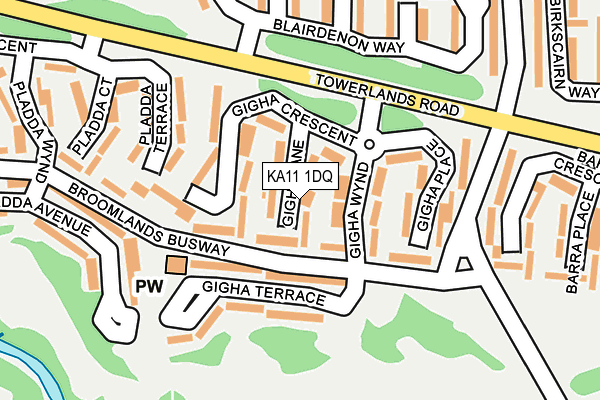 KA11 1DQ map - OS OpenMap – Local (Ordnance Survey)