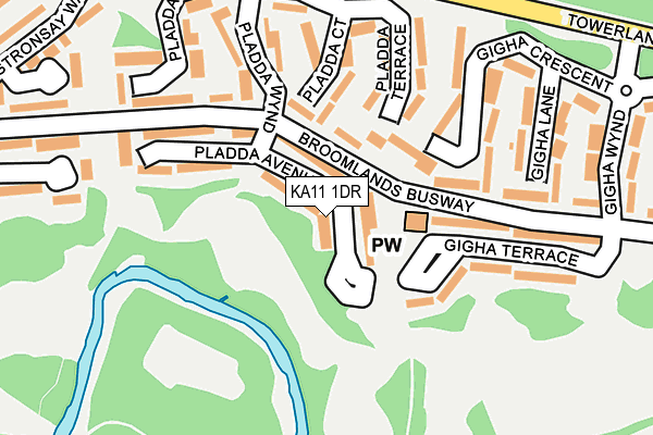 KA11 1DR map - OS OpenMap – Local (Ordnance Survey)