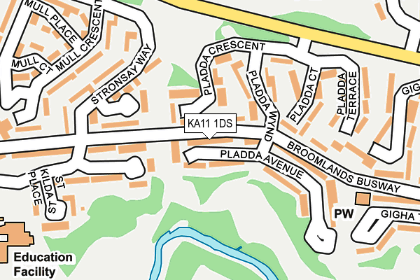 KA11 1DS map - OS OpenMap – Local (Ordnance Survey)