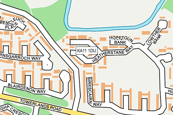 KA11 1DU map - OS OpenMap – Local (Ordnance Survey)