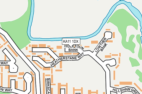 KA11 1DX map - OS OpenMap – Local (Ordnance Survey)