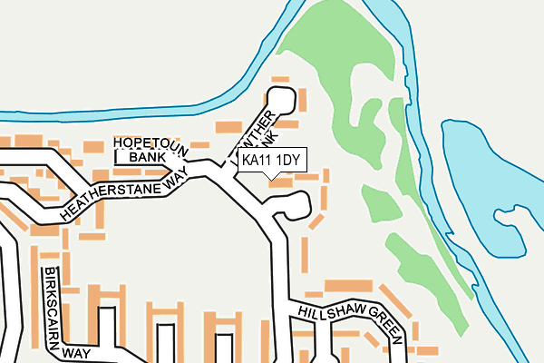 KA11 1DY map - OS OpenMap – Local (Ordnance Survey)