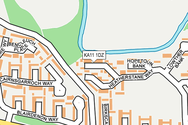 KA11 1DZ map - OS OpenMap – Local (Ordnance Survey)
