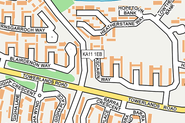 KA11 1EB map - OS OpenMap – Local (Ordnance Survey)