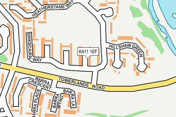 KA11 1EF map - OS OpenMap – Local (Ordnance Survey)