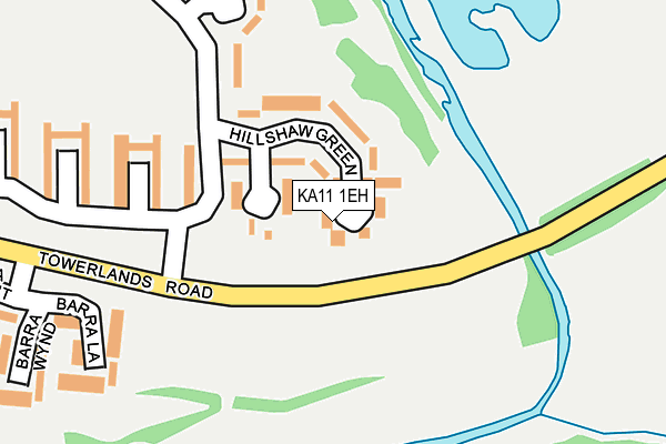 KA11 1EH map - OS OpenMap – Local (Ordnance Survey)