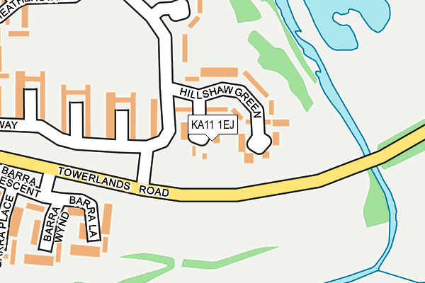 KA11 1EJ map - OS OpenMap – Local (Ordnance Survey)