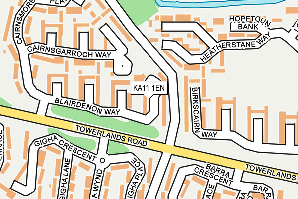 KA11 1EN map - OS OpenMap – Local (Ordnance Survey)