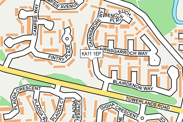 KA11 1EP map - OS OpenMap – Local (Ordnance Survey)