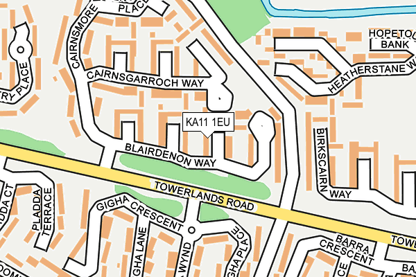 KA11 1EU map - OS OpenMap – Local (Ordnance Survey)