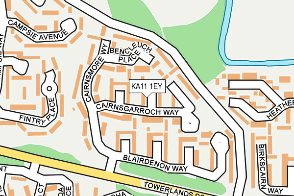 KA11 1EY map - OS OpenMap – Local (Ordnance Survey)