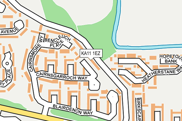 KA11 1EZ map - OS OpenMap – Local (Ordnance Survey)