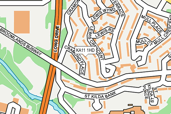 KA11 1HD map - OS OpenMap – Local (Ordnance Survey)
