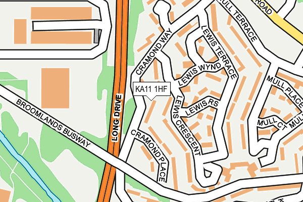 KA11 1HF map - OS OpenMap – Local (Ordnance Survey)
