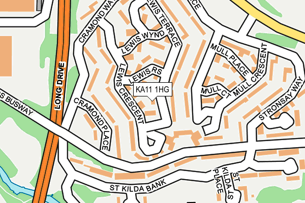 KA11 1HG map - OS OpenMap – Local (Ordnance Survey)