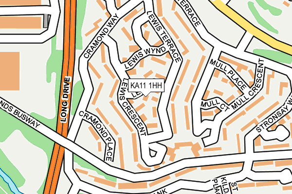 KA11 1HH map - OS OpenMap – Local (Ordnance Survey)