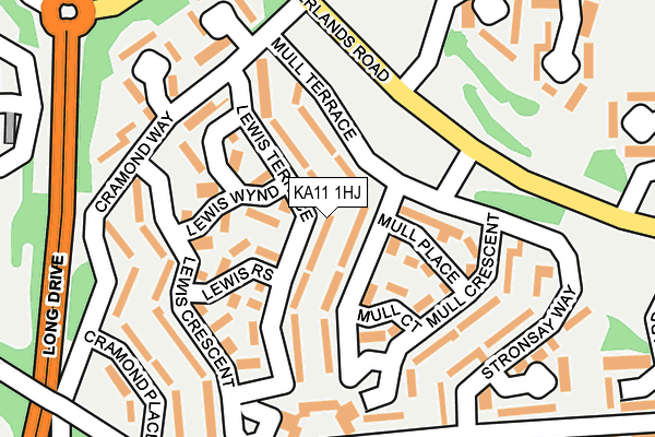 KA11 1HJ map - OS OpenMap – Local (Ordnance Survey)