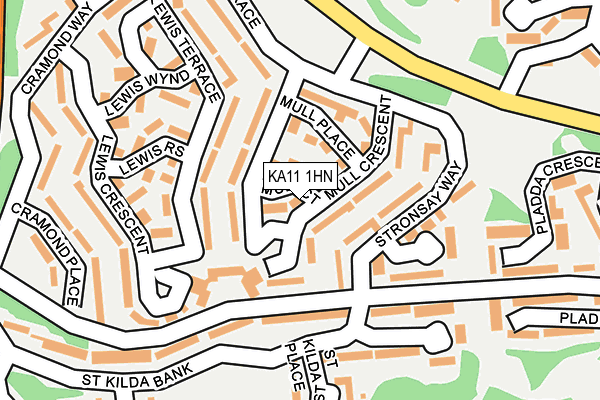 KA11 1HN map - OS OpenMap – Local (Ordnance Survey)