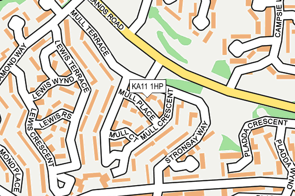 KA11 1HP map - OS OpenMap – Local (Ordnance Survey)