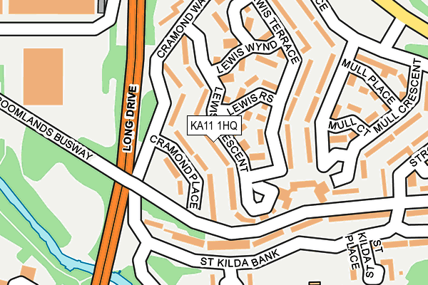 KA11 1HQ map - OS OpenMap – Local (Ordnance Survey)