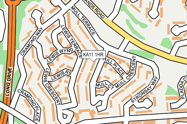 KA11 1HR map - OS OpenMap – Local (Ordnance Survey)