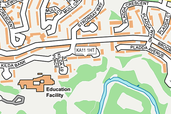 KA11 1HT map - OS OpenMap – Local (Ordnance Survey)