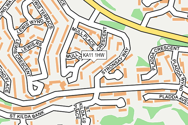 KA11 1HW map - OS OpenMap – Local (Ordnance Survey)