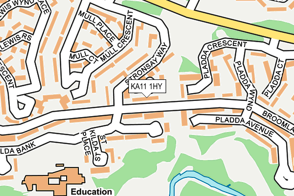 KA11 1HY map - OS OpenMap – Local (Ordnance Survey)