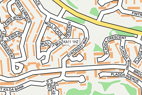 KA11 1HZ map - OS OpenMap – Local (Ordnance Survey)