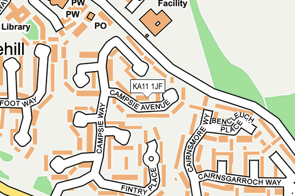 KA11 1JF map - OS OpenMap – Local (Ordnance Survey)