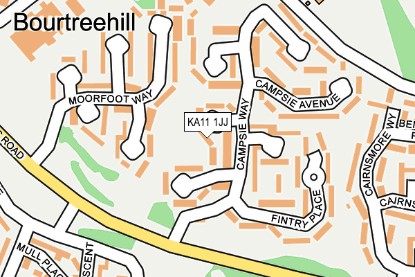 Map of IRVINE 1967 LIMITED at local scale