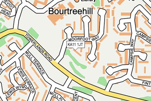 KA11 1JT map - OS OpenMap – Local (Ordnance Survey)