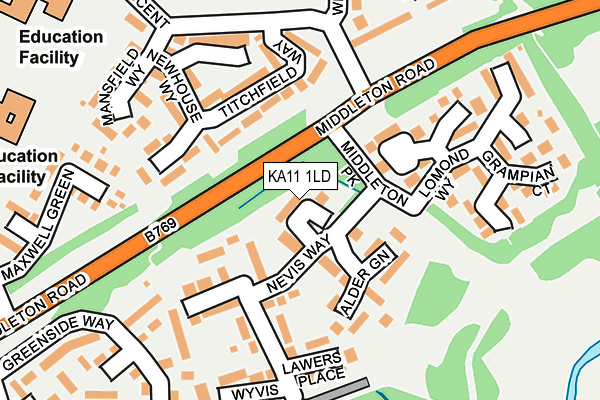 KA11 1LD map - OS OpenMap – Local (Ordnance Survey)