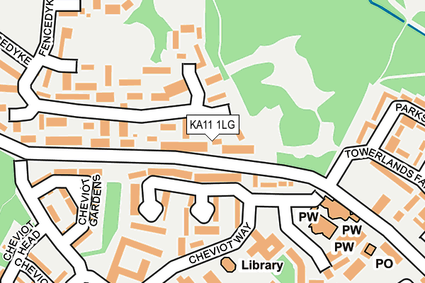 KA11 1LG map - OS OpenMap – Local (Ordnance Survey)