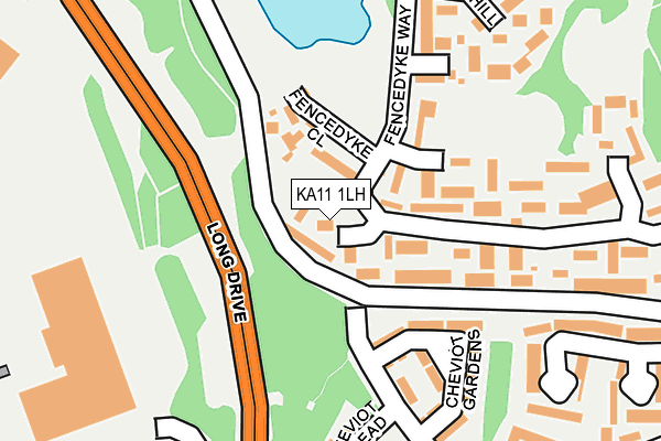 KA11 1LH map - OS OpenMap – Local (Ordnance Survey)
