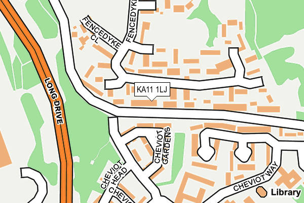 KA11 1LJ map - OS OpenMap – Local (Ordnance Survey)