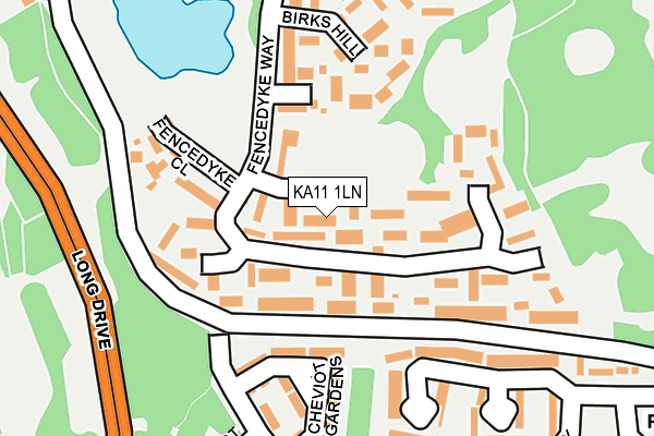 KA11 1LN map - OS OpenMap – Local (Ordnance Survey)