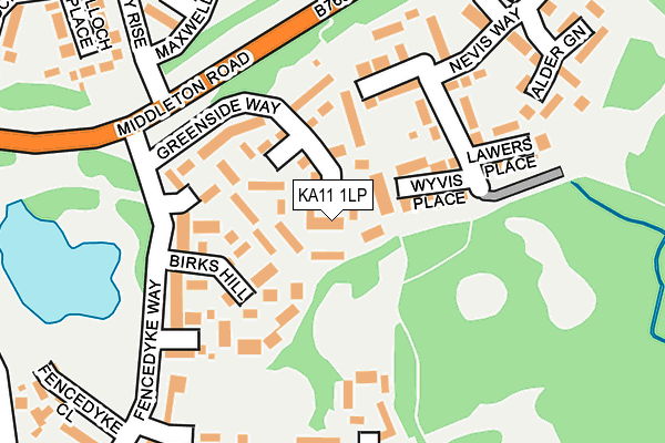 KA11 1LP map - OS OpenMap – Local (Ordnance Survey)