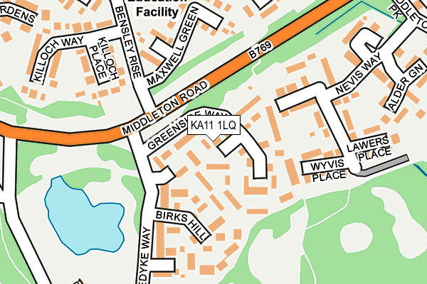 KA11 1LQ map - OS OpenMap – Local (Ordnance Survey)