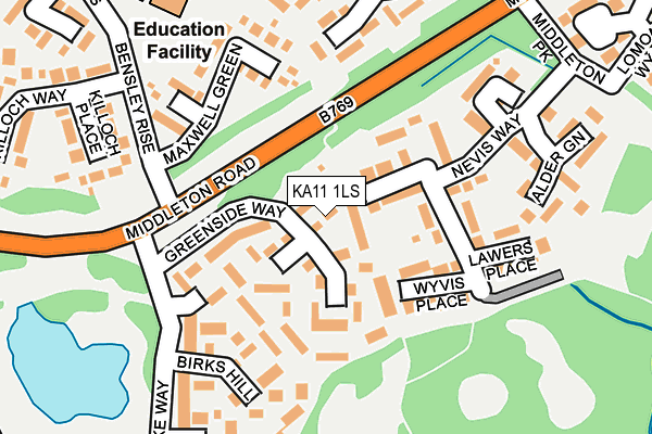 KA11 1LS map - OS OpenMap – Local (Ordnance Survey)