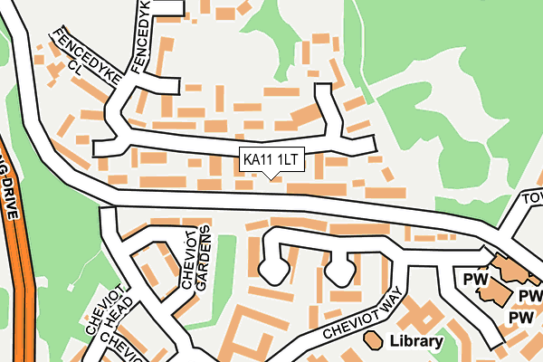 KA11 1LT map - OS OpenMap – Local (Ordnance Survey)