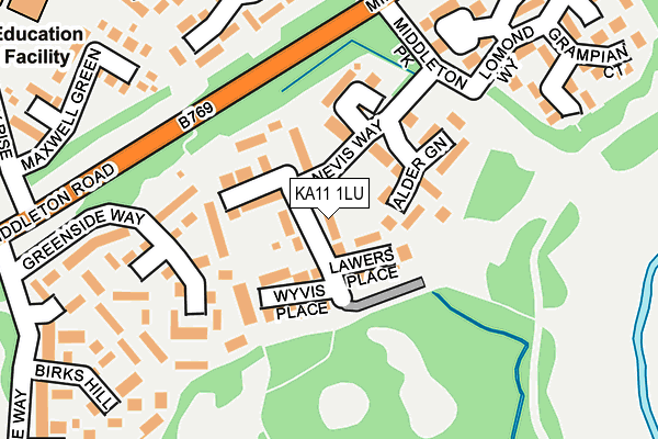 KA11 1LU map - OS OpenMap – Local (Ordnance Survey)