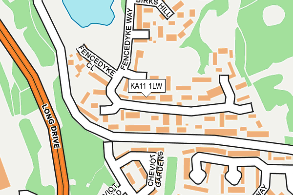 KA11 1LW map - OS OpenMap – Local (Ordnance Survey)