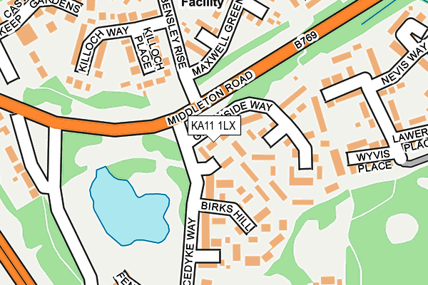 KA11 1LX map - OS OpenMap – Local (Ordnance Survey)